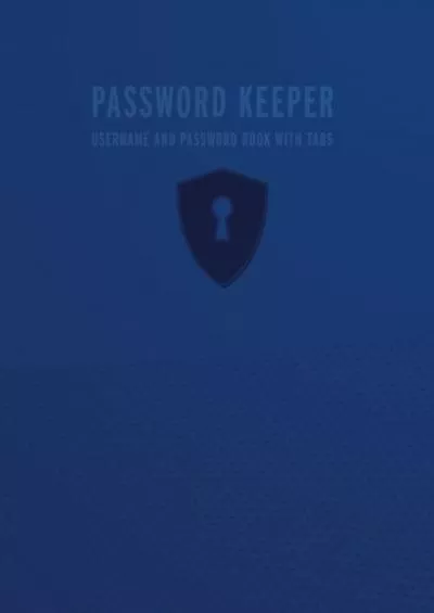 (BOOK)-Password Keeper Book - Username and Password Book with Tabs: Internet Username,