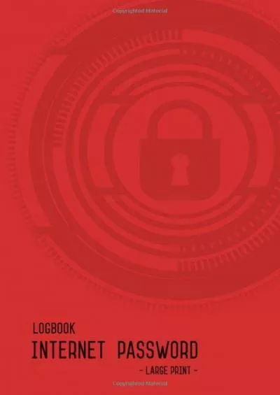 (BOOS)-Internet Password Logbook Large Print: 6x9 Password Book Organizer with Tabs | Red Design