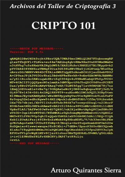 (BOOS)-Cripto 101 (Archivos del Taller de Criptografía) (Spanish Edition)