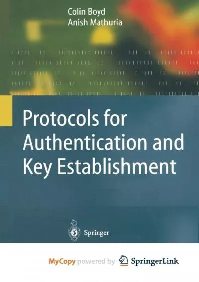 (EBOOK)-Protocols for Authentication and Key Establishment