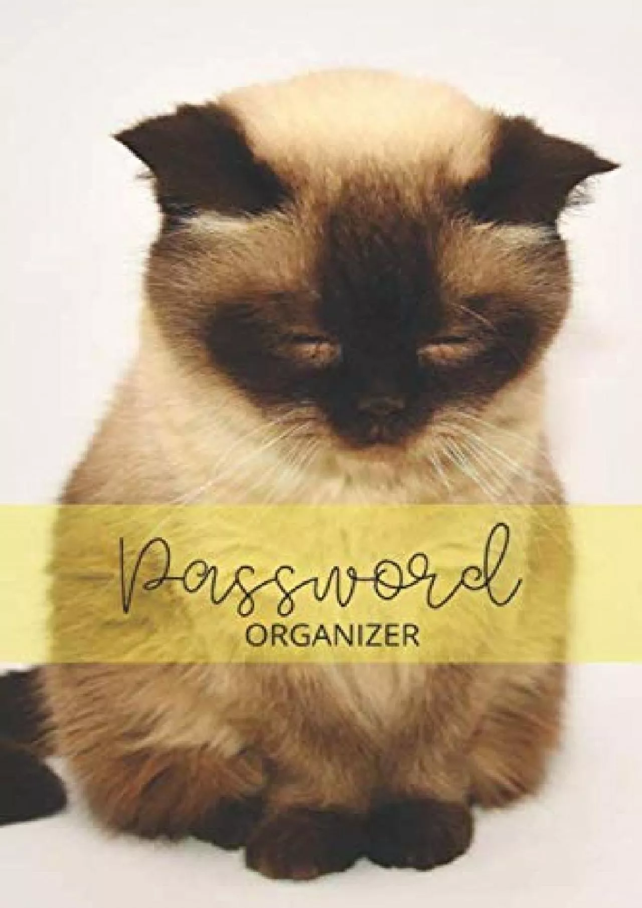 (READ)-Cat Password Logbook: Organizer With Alphabetical Tabs - Premium Design - Large