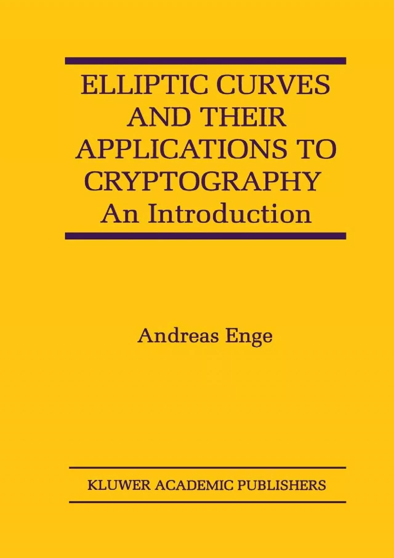 (EBOOK)-Elliptic Curves and Their Applications to Cryptography: An Introduction