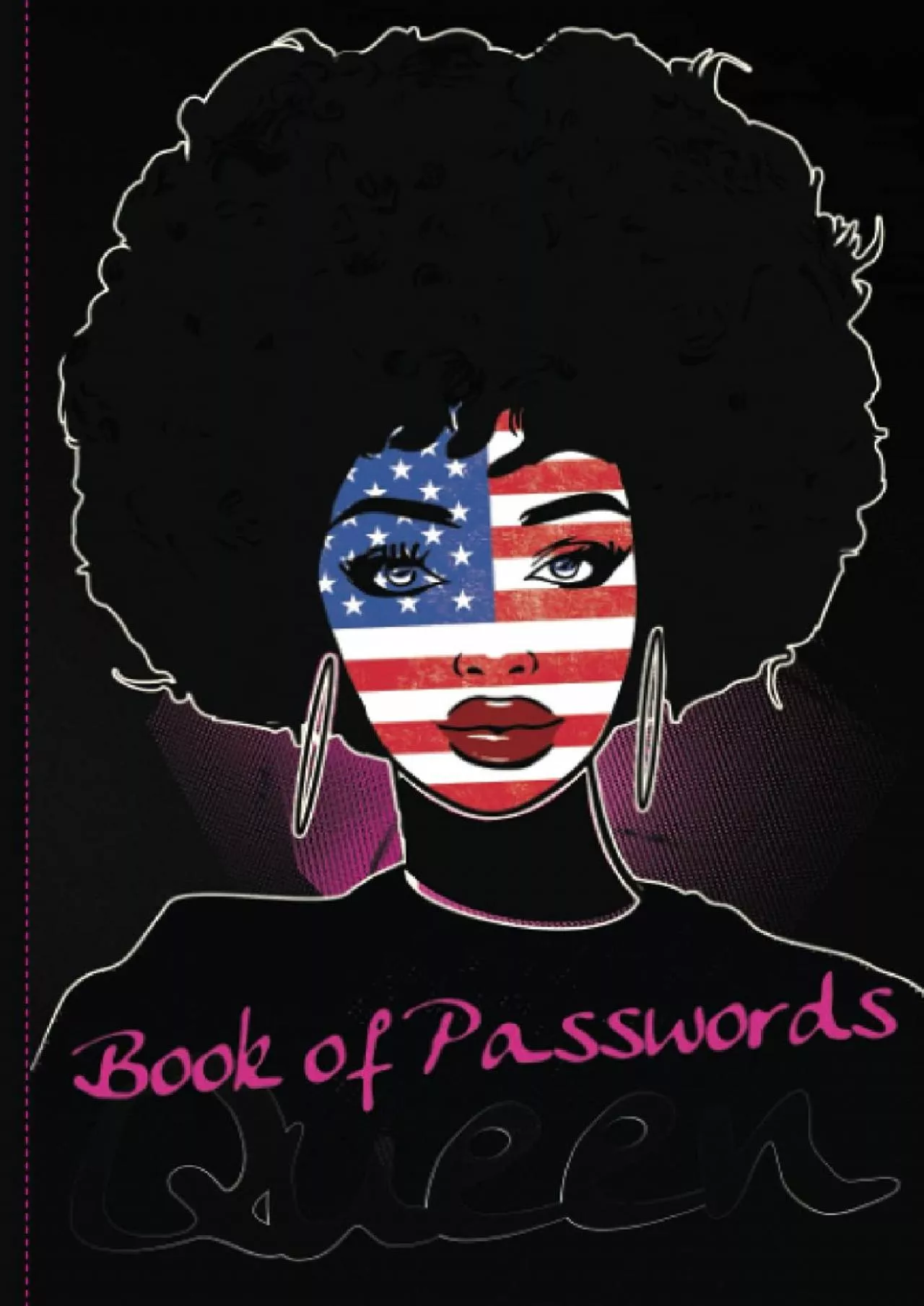 PDF-(EBOOK)-Book of Passwords Queen: Password Book with Alphabetical Tabs, for Black Afro