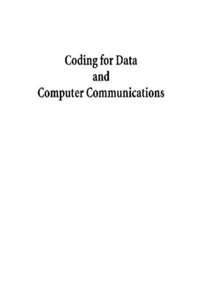 (EBOOK)-Coding for Data and Computer Communications