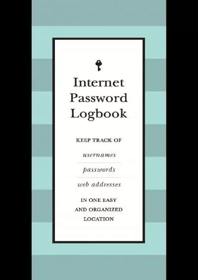 (BOOK)-Internet Password Logbook (Black Leatherette): Keep track of usernames, passwords,