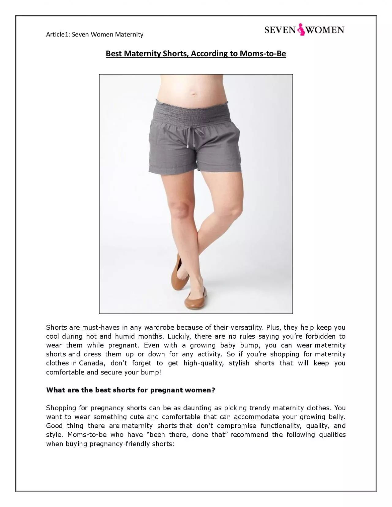 PDF-Best Maternity Shorts, According to Moms-to-Be