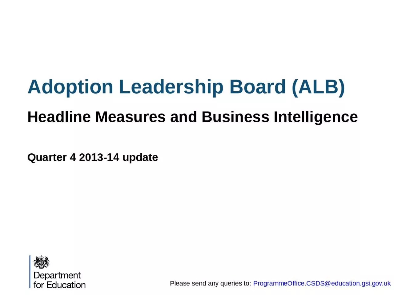 PPT-Adoption Leadership Board (ALB)