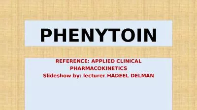 PHENYTOIN REFERENCE: APPLIED