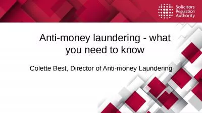 Colette Best,  Director of Anti-money Laundering