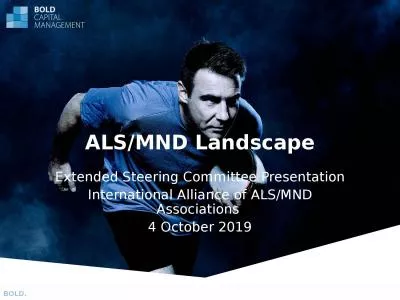 ALS/MND Landscape Extended Steering Committee Presentation