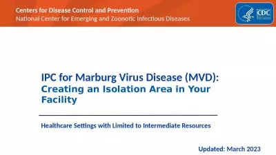 IPC for  Marburg Virus Disease (MVD):