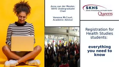 Registration for Health Studies students: