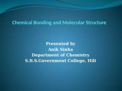 Chemical Bonding and Molecular Structure