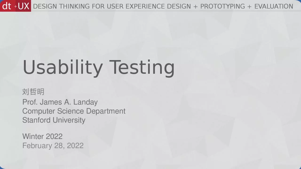 PPT-Usability Testing February 28, 2022