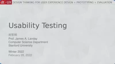 Usability Testing February 28, 2022