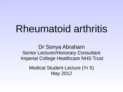 Rheumatoid  arthritis Dr