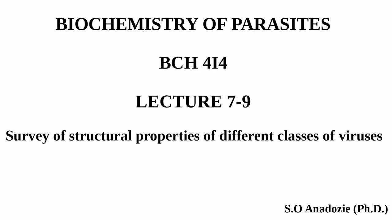 PPT-BIOCHEMISTRY OF PARASITES