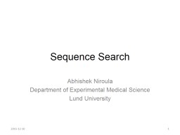 Sequence Search Abhishek