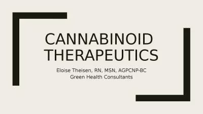 Cannabinoid  Therapeutics