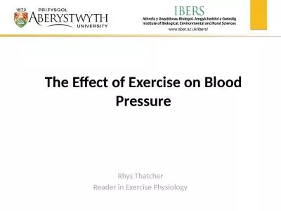 The Effect of Exercise on Blood Pressure