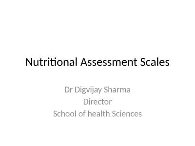 Nutritional Assessment Scales