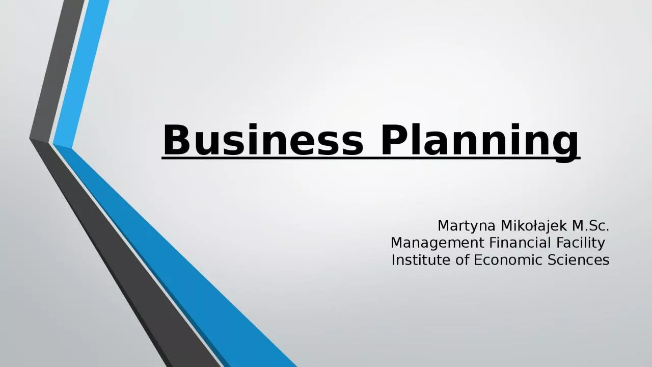 Business Planning Martyna Mikołajek 