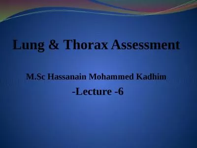 Lung & Thorax Assessment