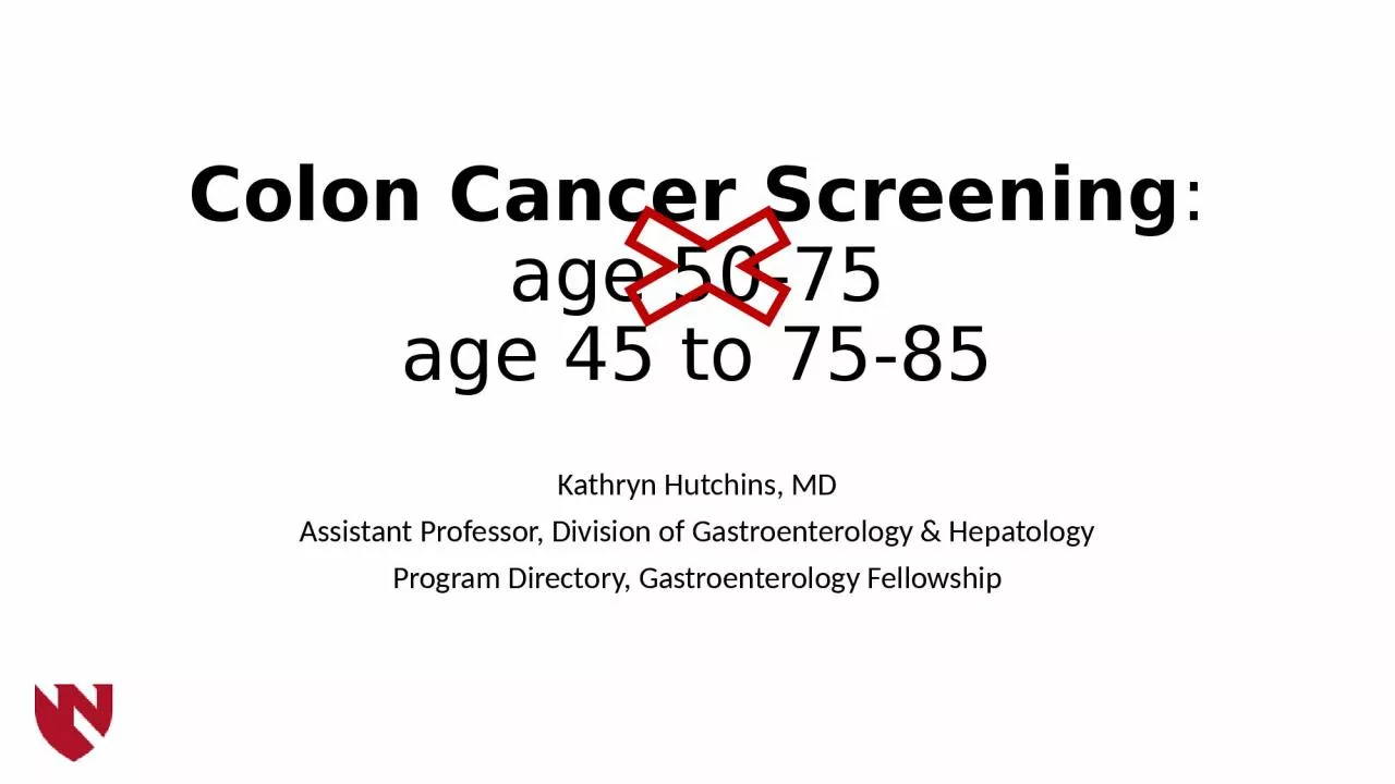 Colon Cancer Screening :