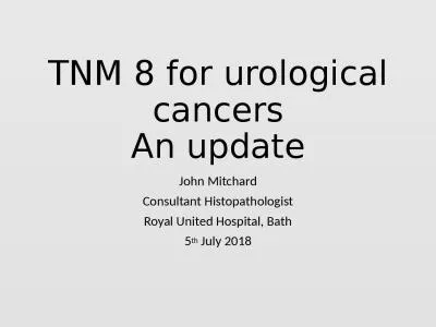 TNM 8 for urological cancers
