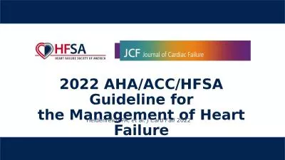 2022 AHA/ACC/HFSA Guideline for