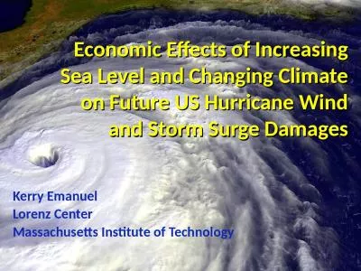 Economic  Effects  of  Increasing Sea Level