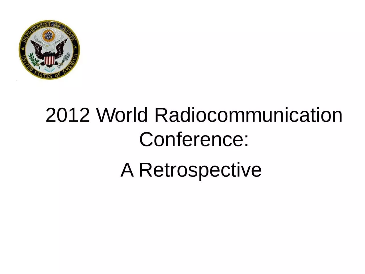 PPT-2012 World Radiocommunication