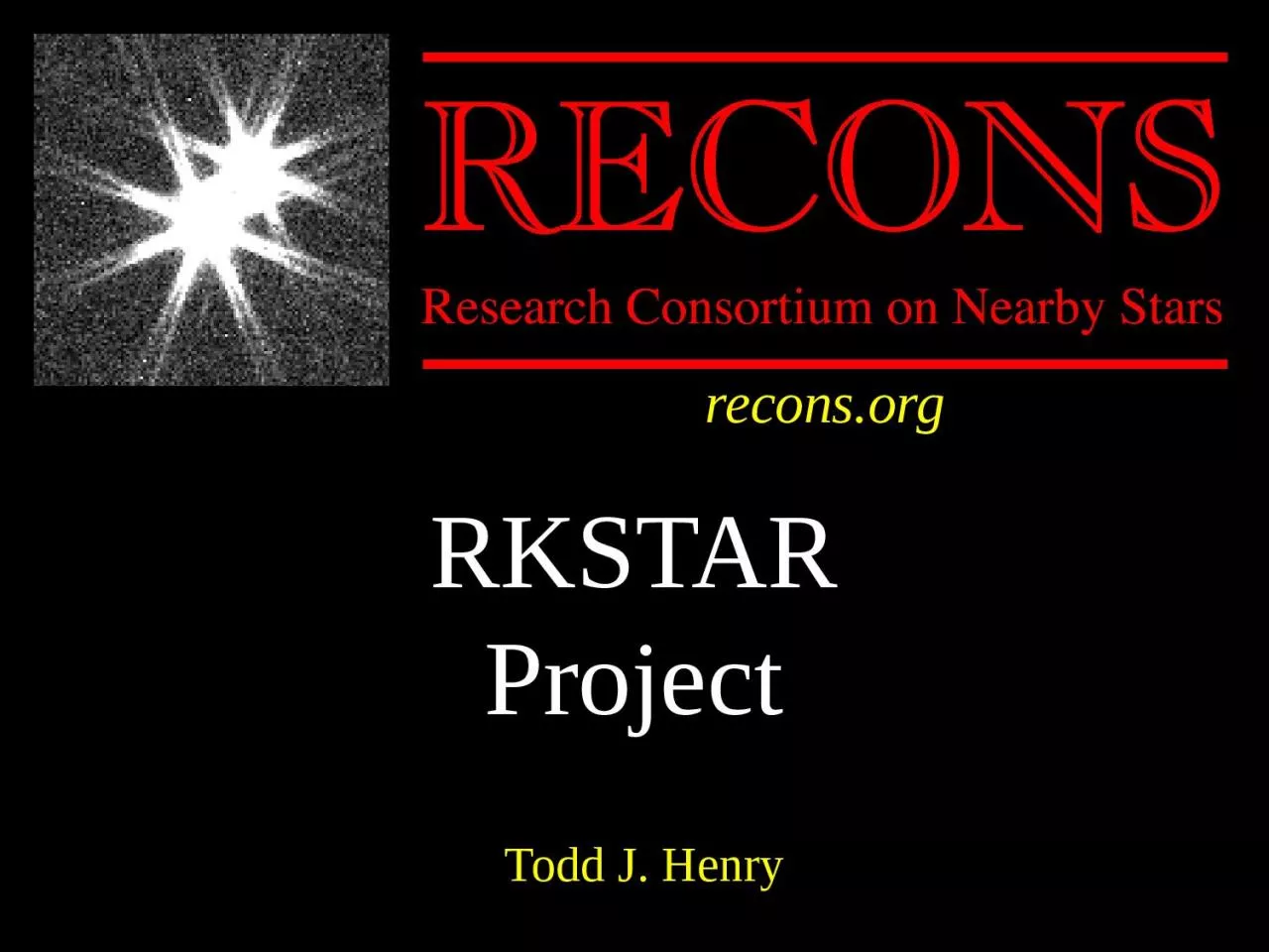 PPT-RKSTAR Project recons.org