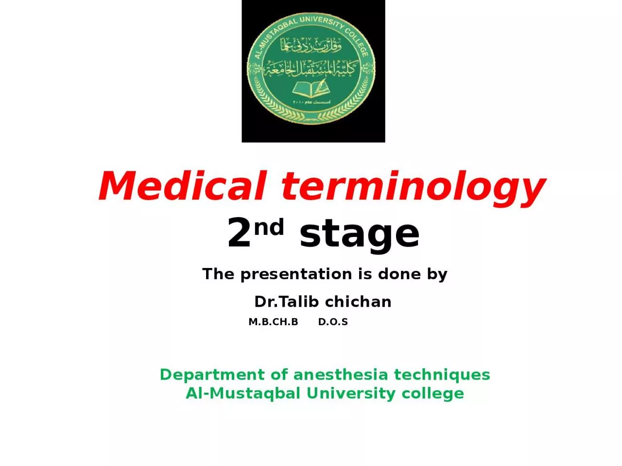 M edical terminology 2