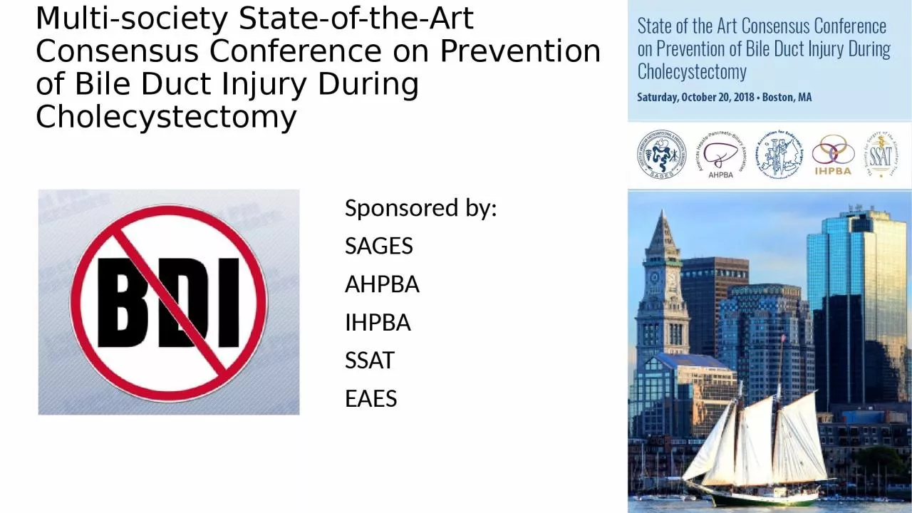 Multi-society State-of-the-Art Consensus Conference on Prevention of Bile Duct Injury