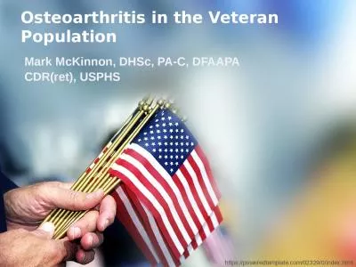 Osteoarthritis in the Veteran Population