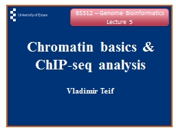 Chromatin basics & ChIP-seq analysis