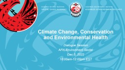 Climate Change, Conservation and Environmental Health