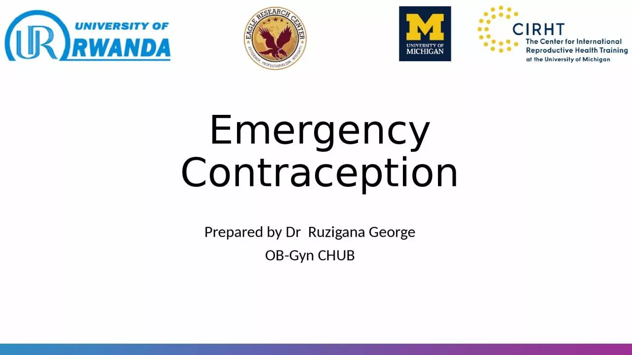 Emergency Contraception Prepared by