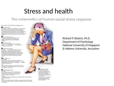 Stress and health The epigenetics of human social stress response