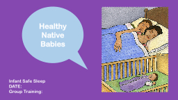 Healthy Native Babies Infant Safe Sleep