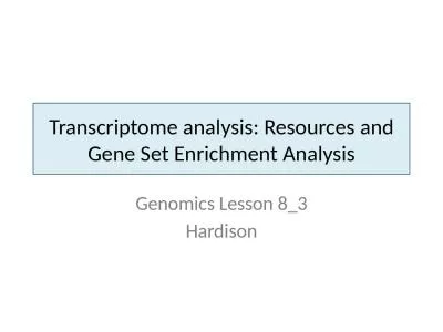 Transcriptome analysis: