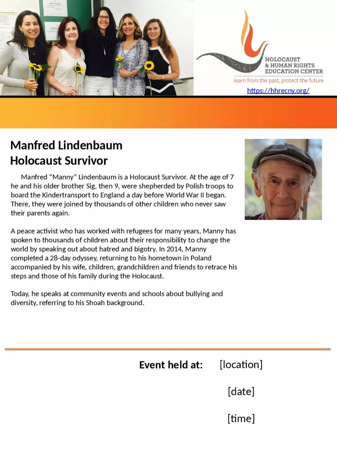 PPT-Manfred Lindenbaum Holocaust Survivor