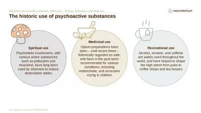 Substance use disorders and other addictions