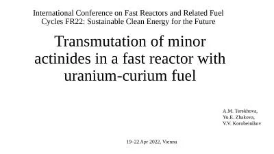 Transmutation of minor actinides in a fast reactor with uranium-curium