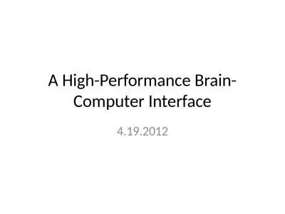 A High-Performance Brain-Computer Interface