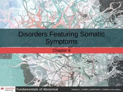 Disorders Featuring Somatic Symptoms