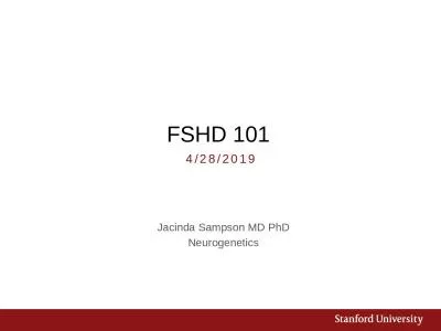 FSHD 101 Jacinda Sampson MD PhD