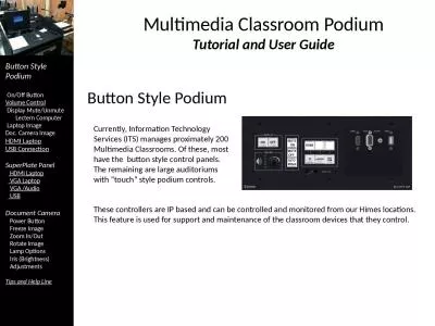Button Style Podium Multimedia Classroom Podium