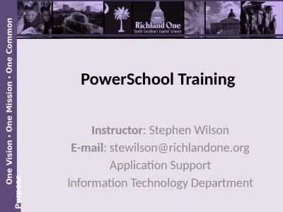 PowerSchool Training Instructor